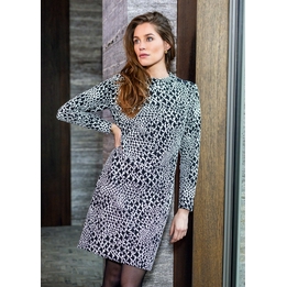 Overview second image: Tramontana Jurk Bell Sleeve Jacquard