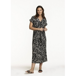Overview second image: Tramontana Jurk palm leaves black