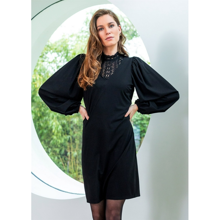 Jurk-Jersey-Puff-Sleeve-Tramontana-230905105550